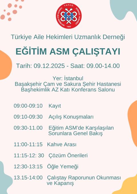 Eğitim ASM Çalıştayı Afiş